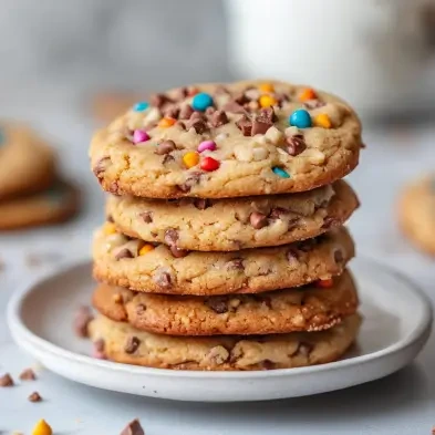 Freshly baked Crumbl cookies with a rich, gooey center.