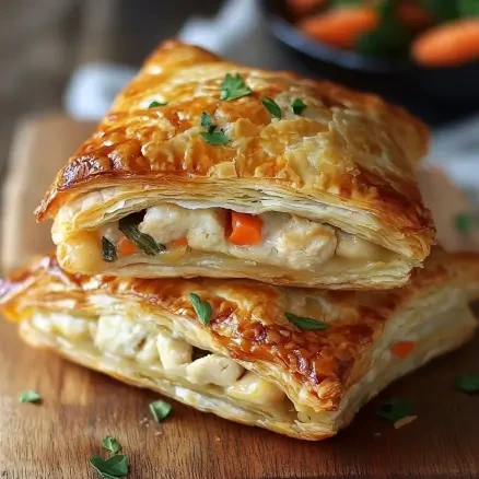 Golden, flaky chicken pastry filled with a savory chicken mixture, perfect for celebrations.