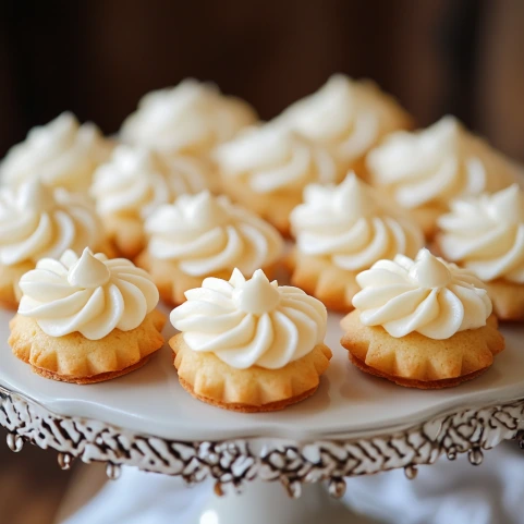 Madeleine cookies using cream, freshly baked with a golden-brown exterior.