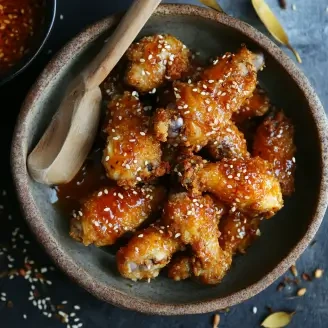 Fresh honey and spices like chili flakes and garlic powder for bold flavors in Baked Crunchy Hot Honey Chicken.